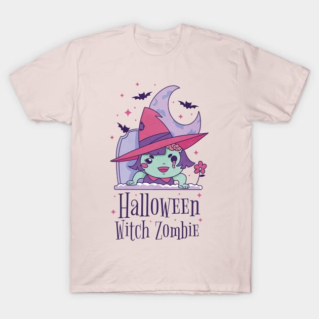 Cute zombie witch child T-Shirt by Picasso_design1995